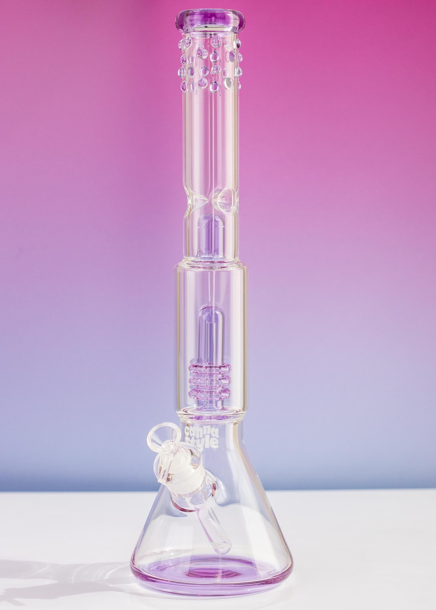 LAVENDER DAZZLE TRIPLE-PERC BONG 18 LAVENDER DAZZLE TRIPLE-PERC BONG 18