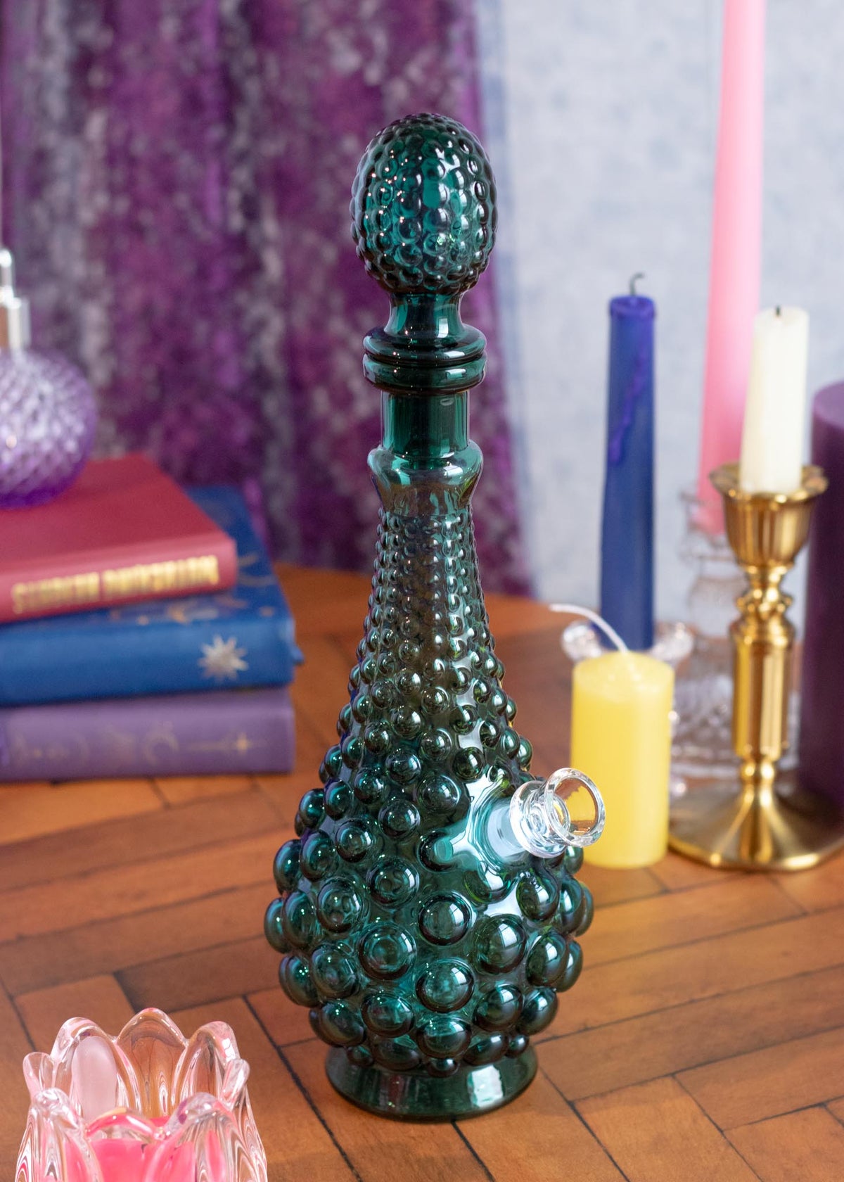 HOBNAIL VASE BONG - TURQUOISE