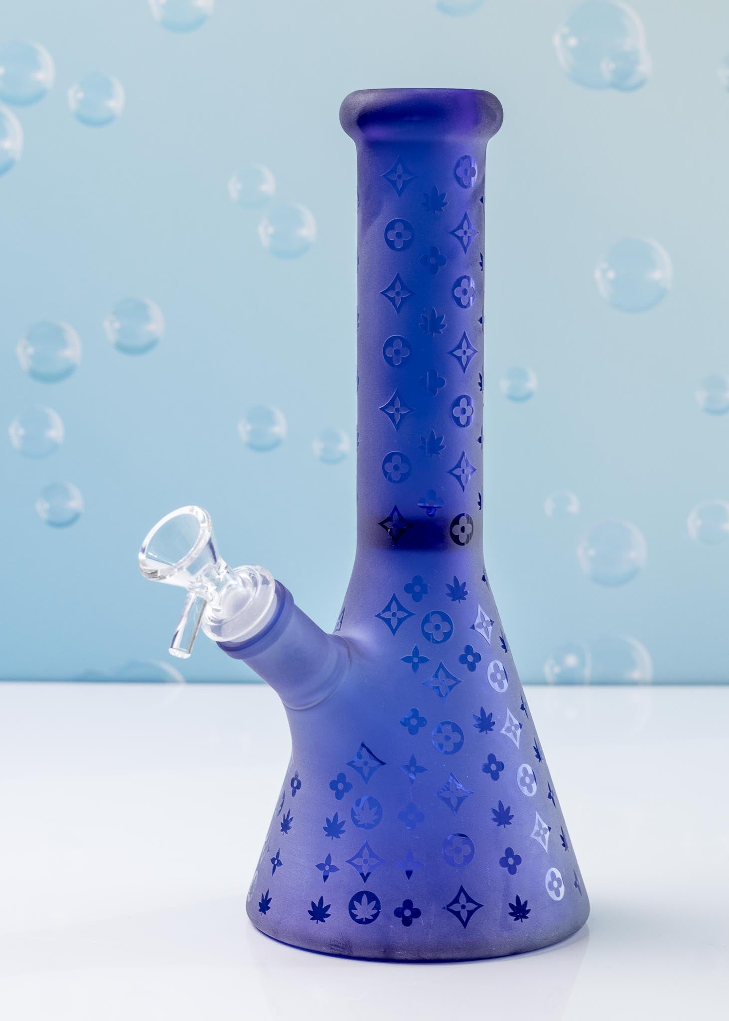 BLUE DESIGNER BONG 10"