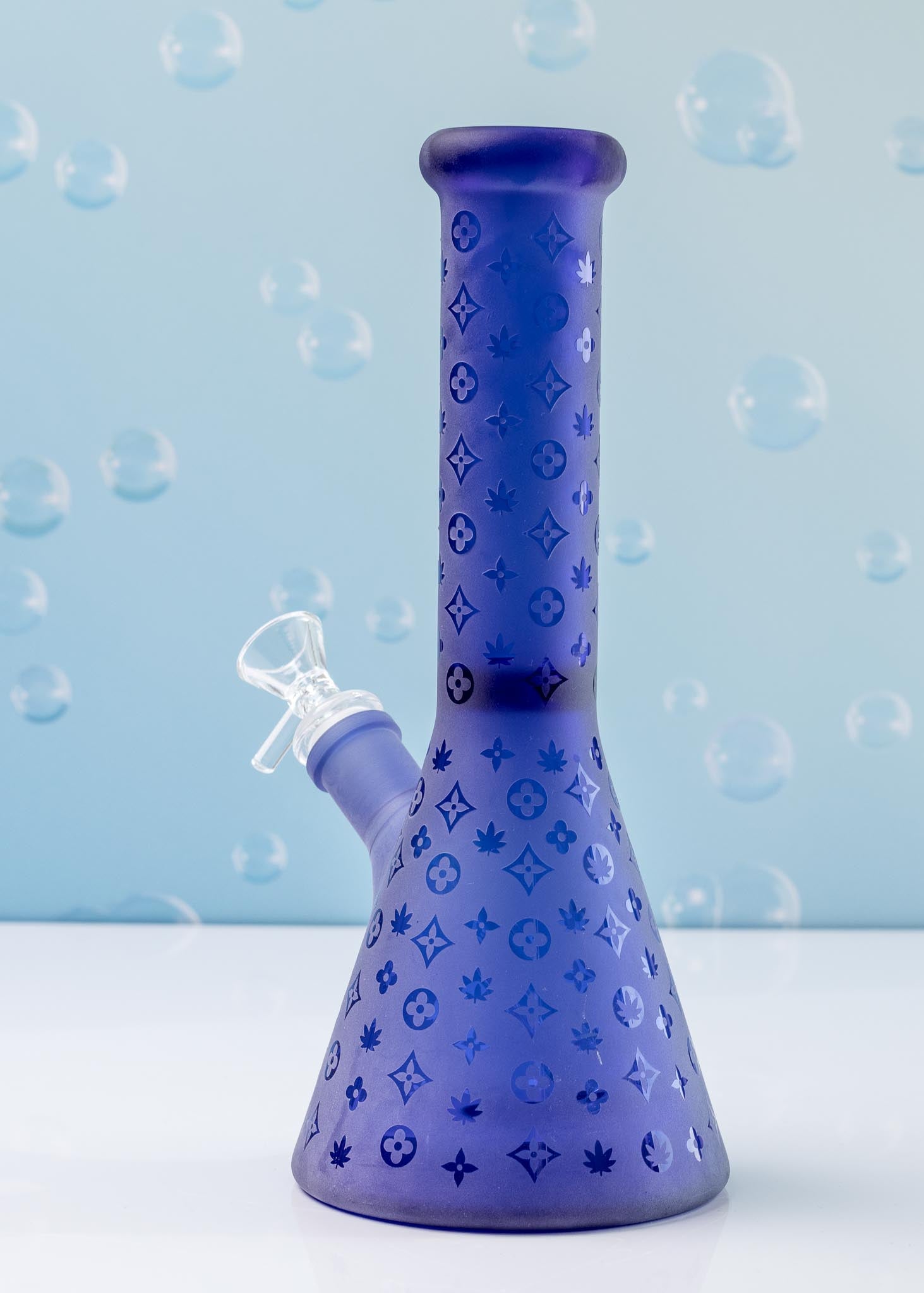 BLUE DESIGNER BONG 10"