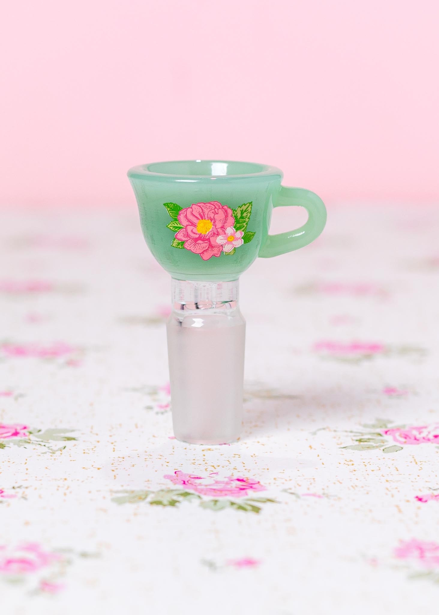 JADE FLORAL TEACUP BOWL