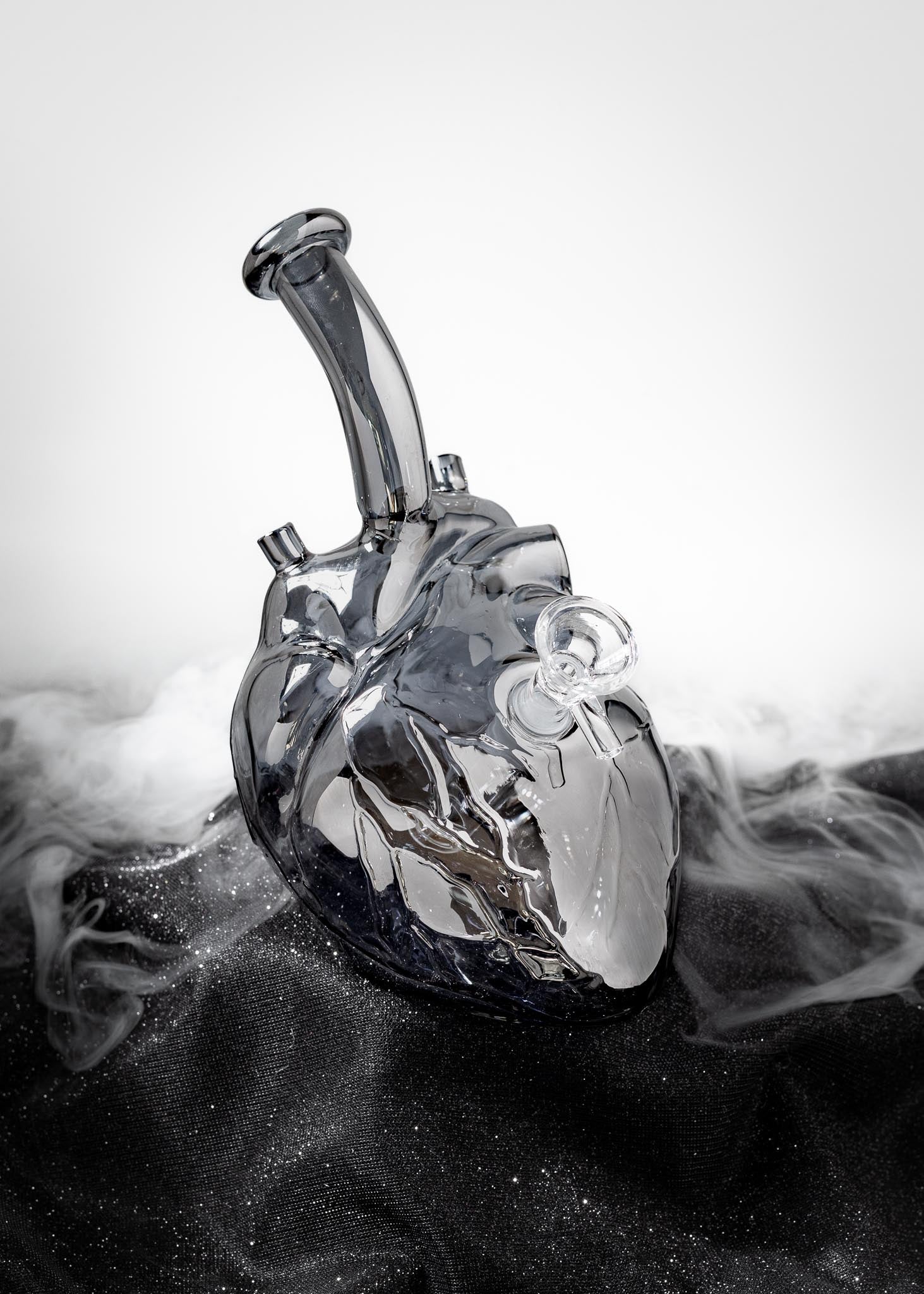 GUNMETAL ANATOMICAL HEART BONG
