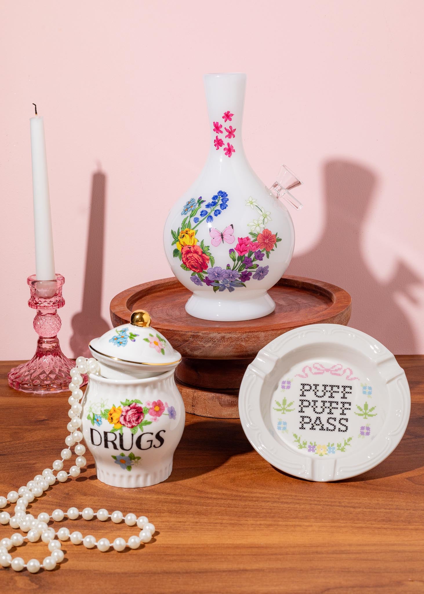 CROSS STITCH ASHTRAY