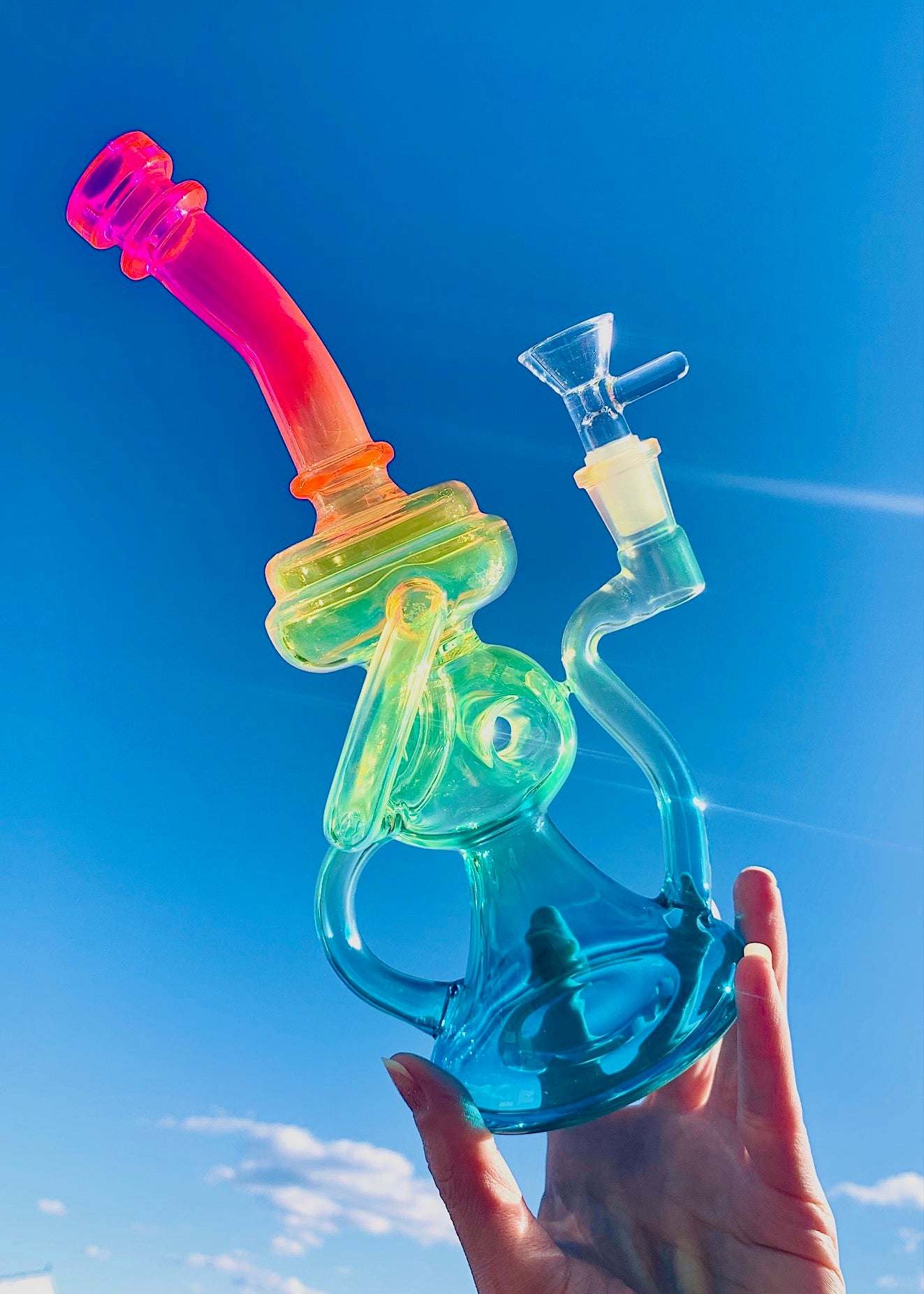 neon rainbow bong