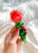 RED GLASS ROSE PIOPE