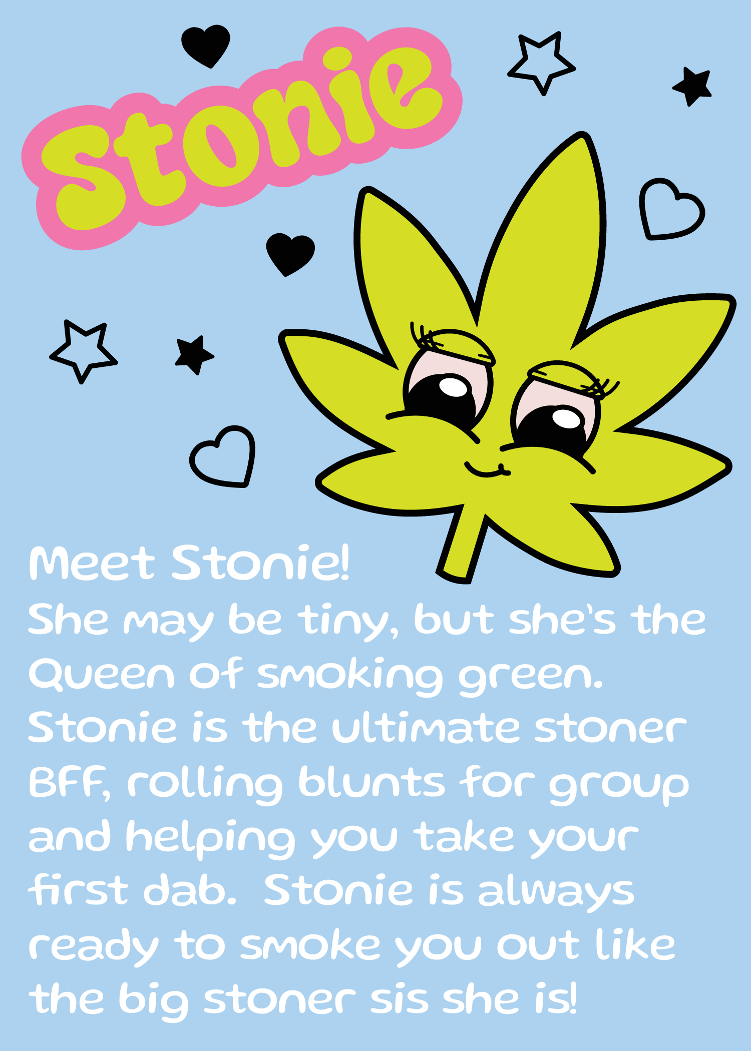 stonie pot leaf plush keychain