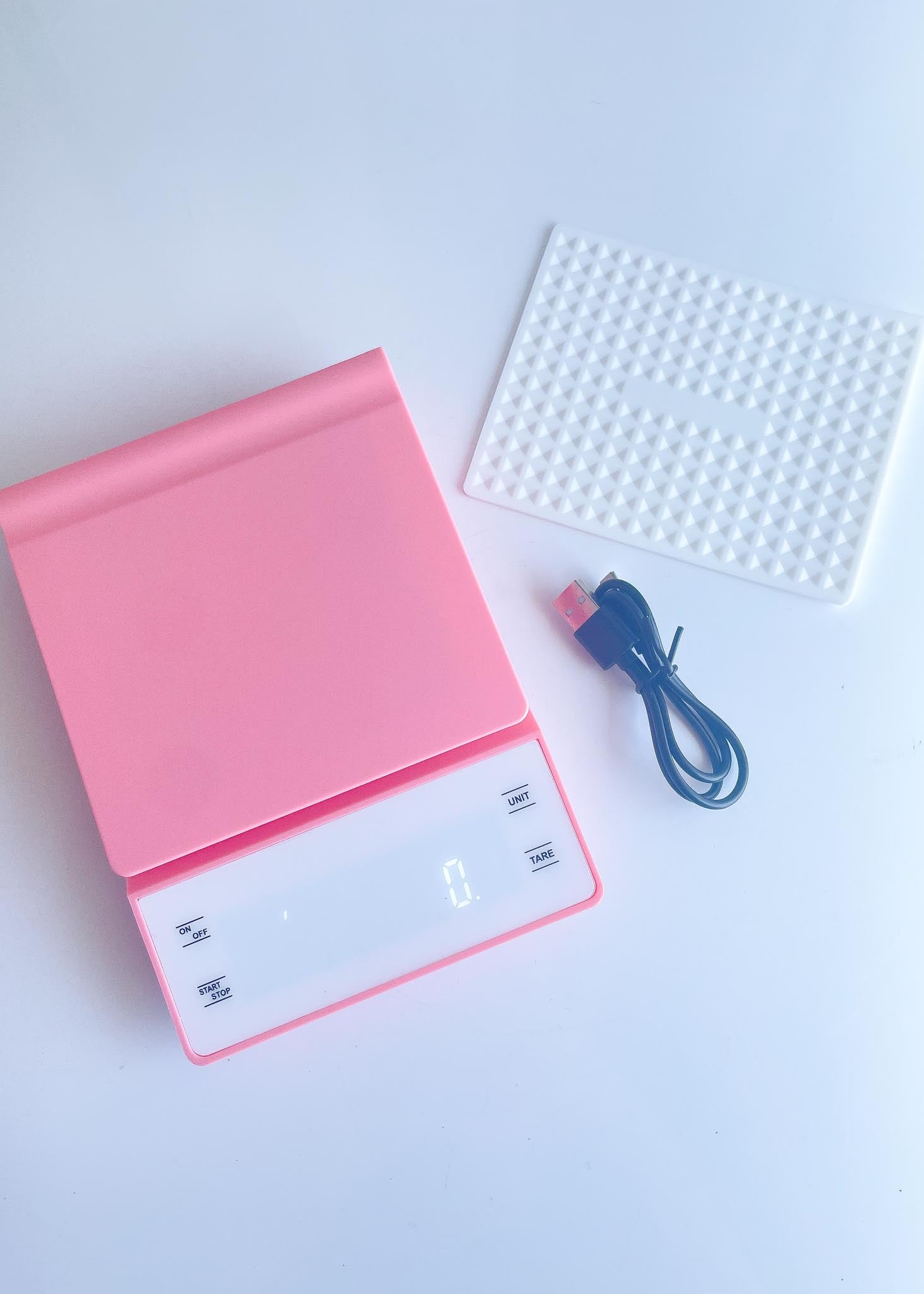 pink kitchen scale