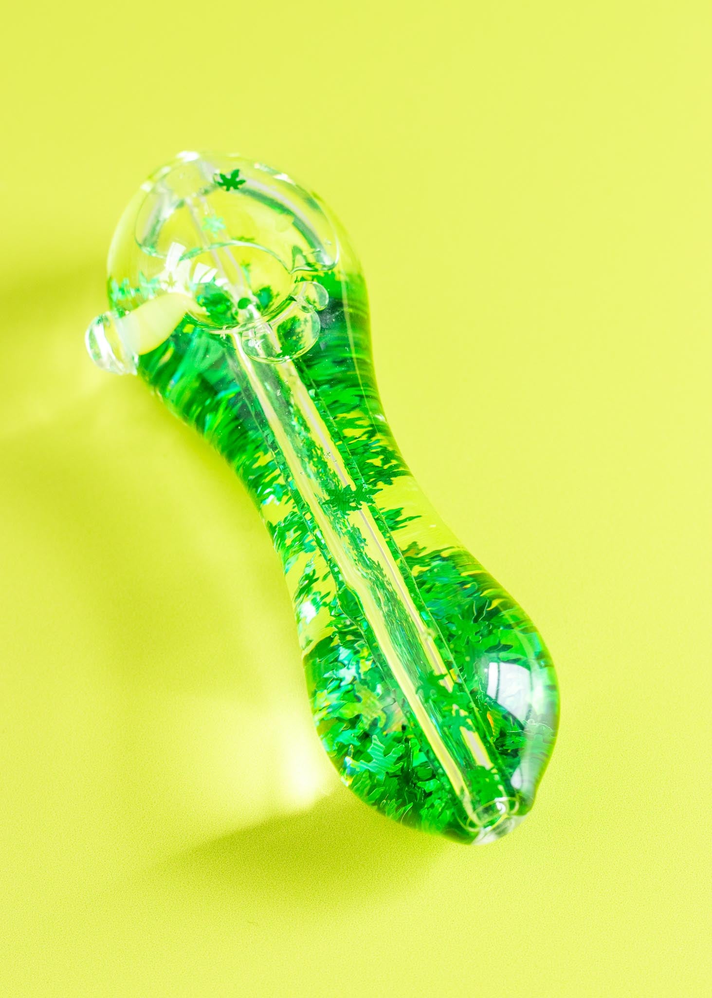 FREEZEABLE POT LEAF GLITTER PIPE