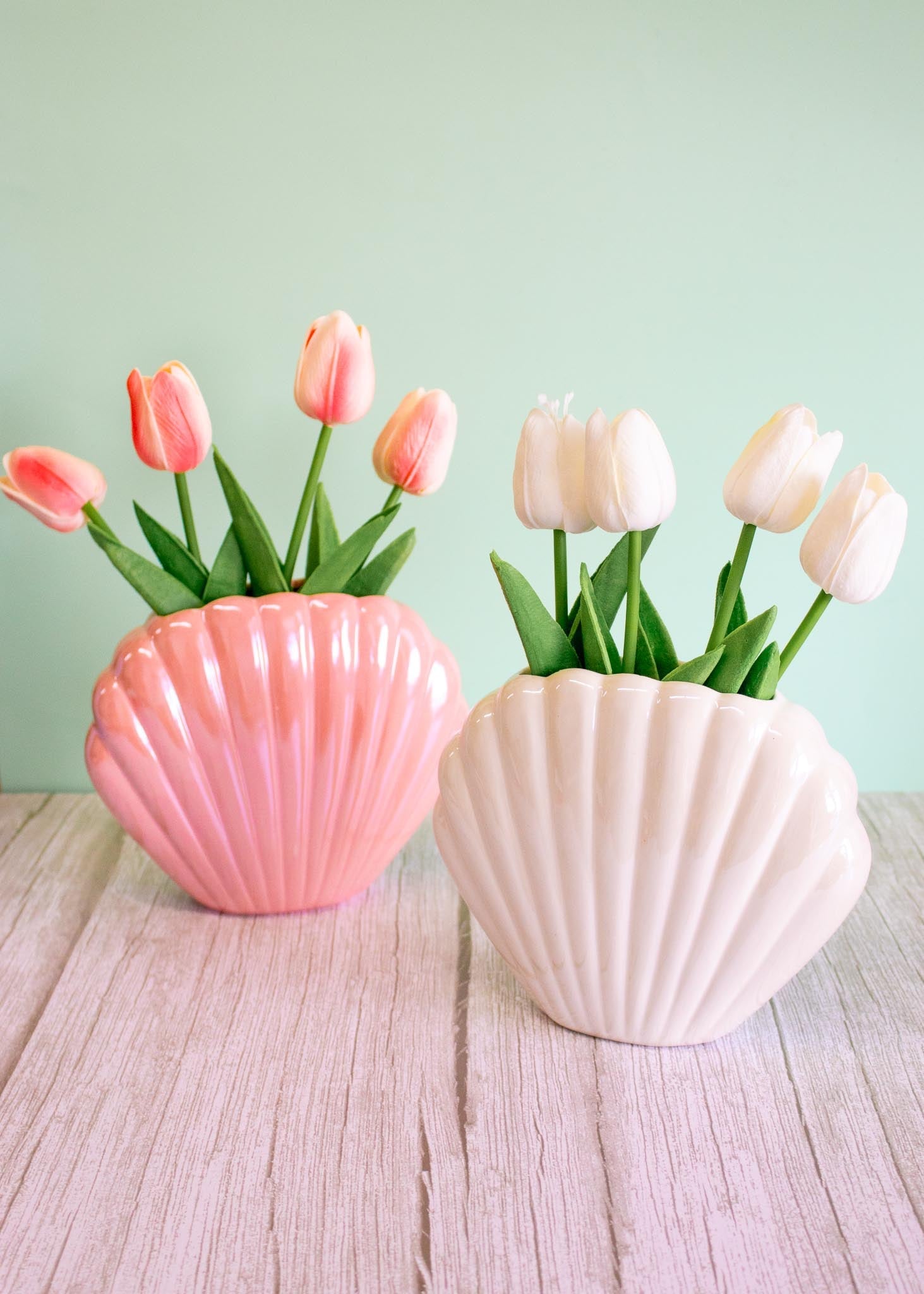 IRIDESCENT SEASHELL VASE