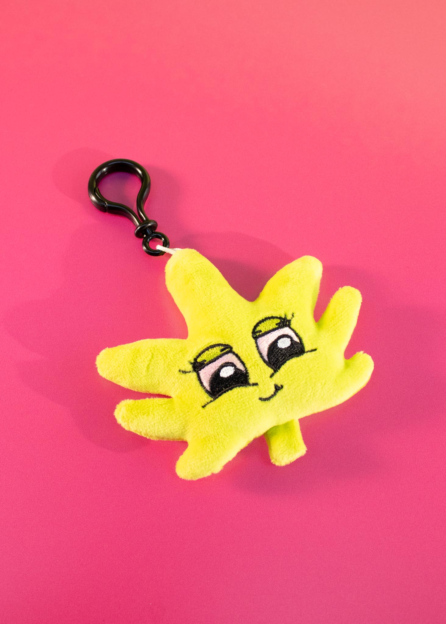 stonie pot leaf plush keychain