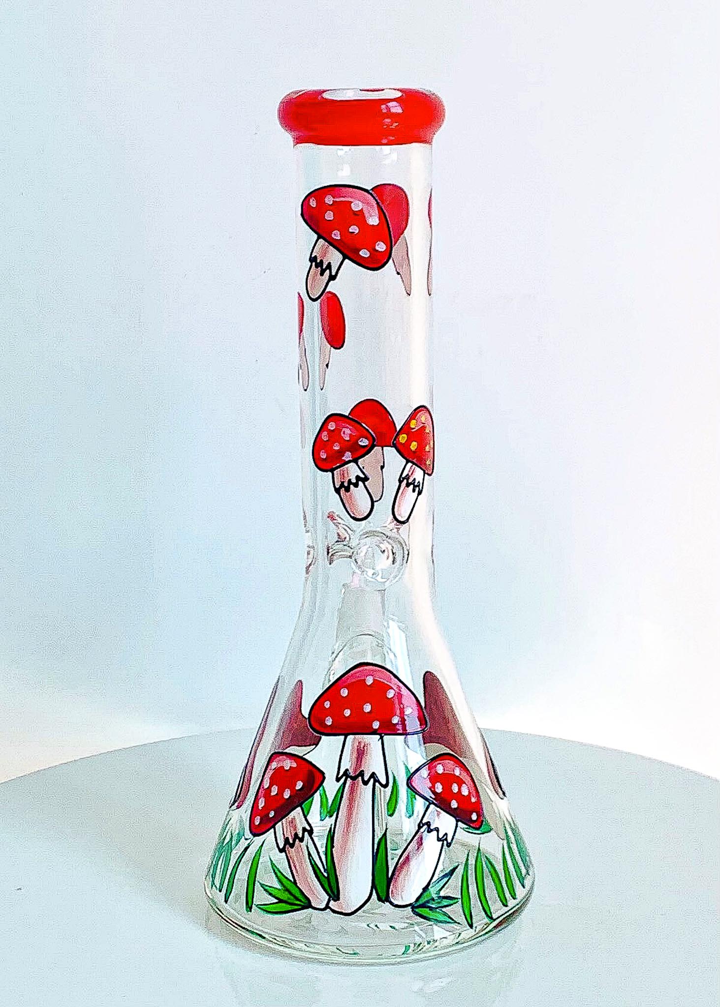 HANDPAINTED MUSHROOM BONG