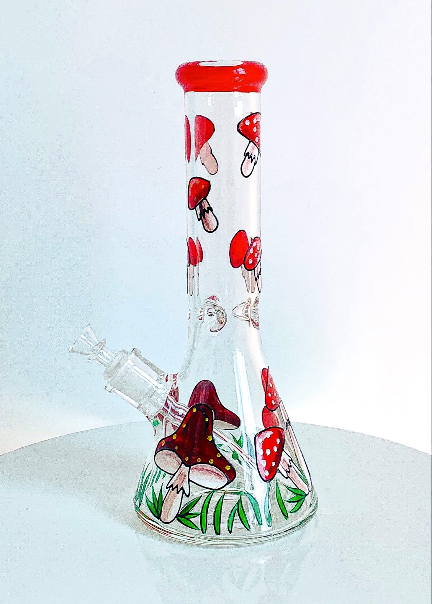 HANDPAINTED MUSHROOM BONG