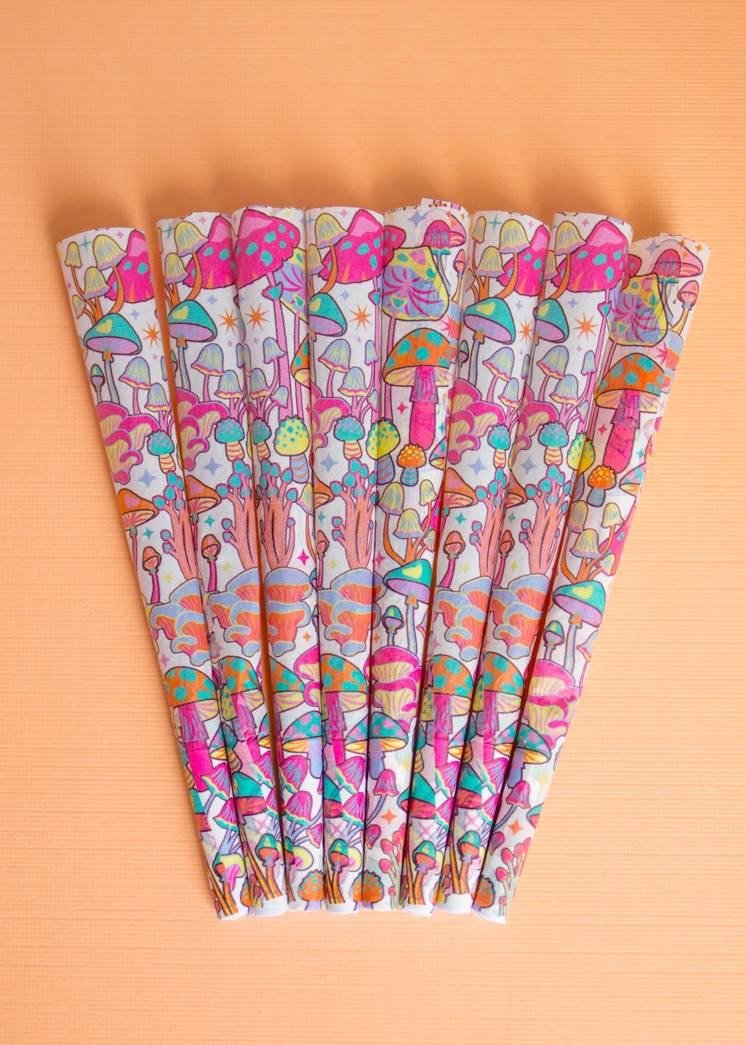 COLORFUL MUSHROOM CONES (8-pack)