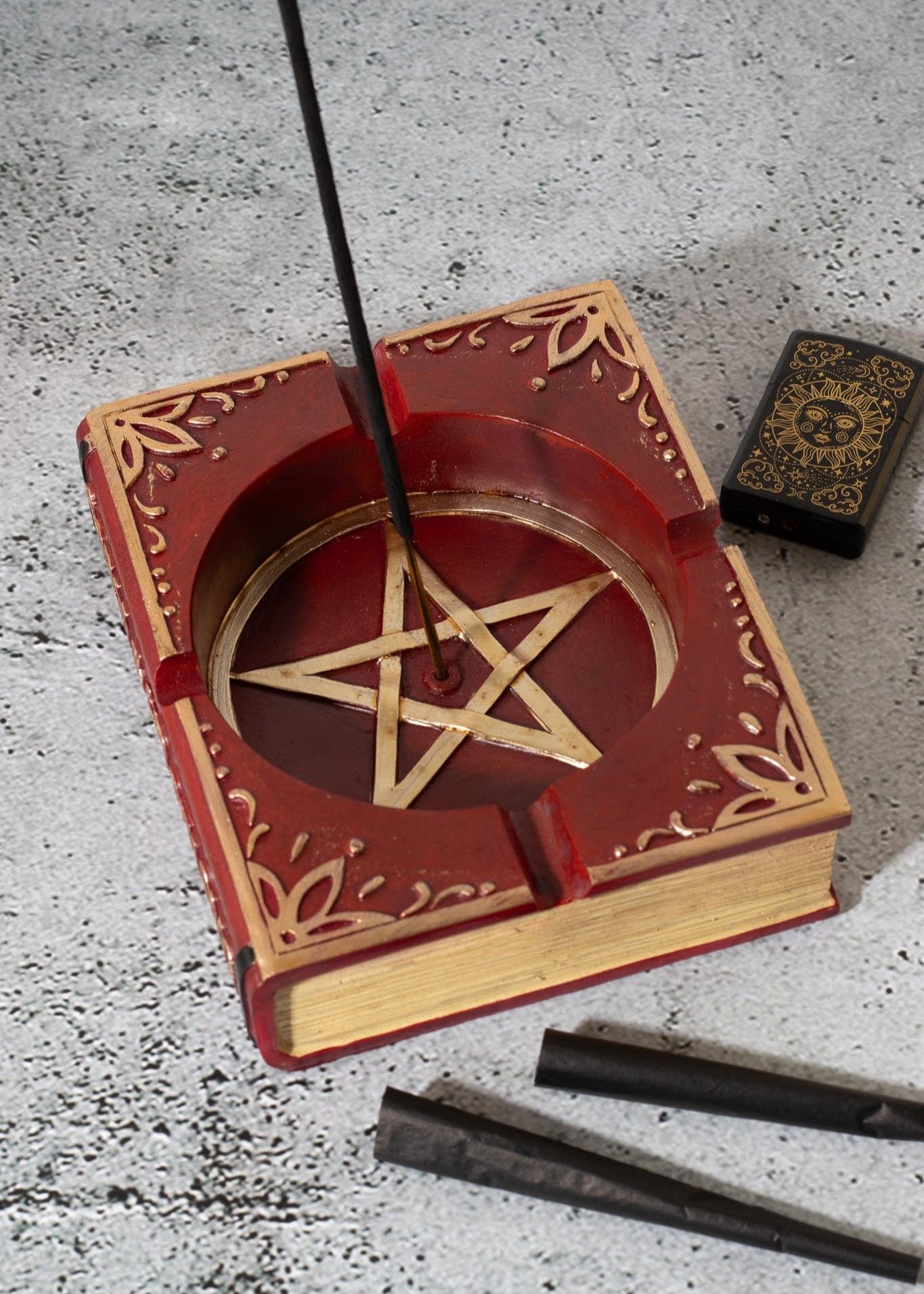 SPELL BOOK ASHTRAY + INCENSE HOLDER