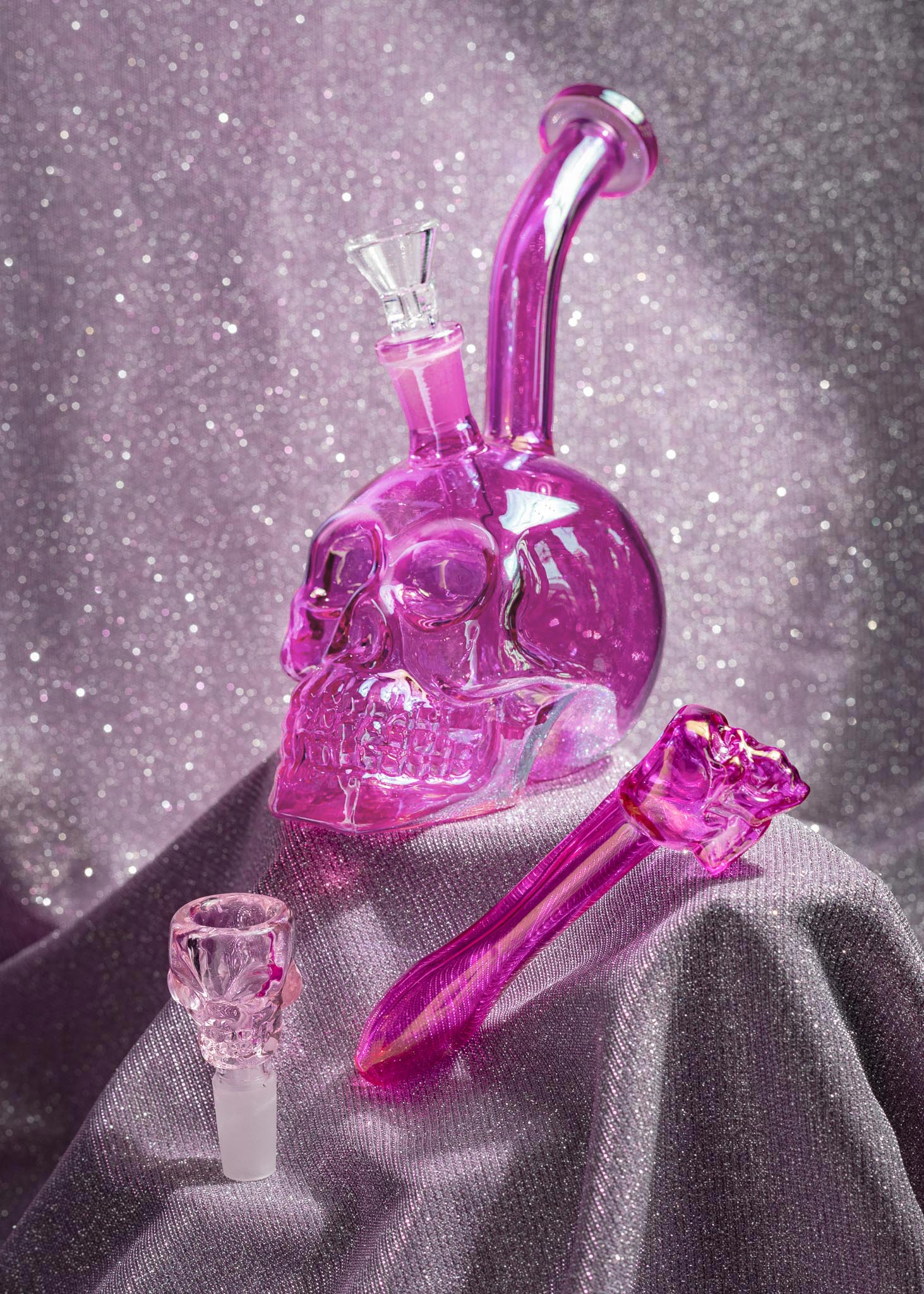 pink skull bong