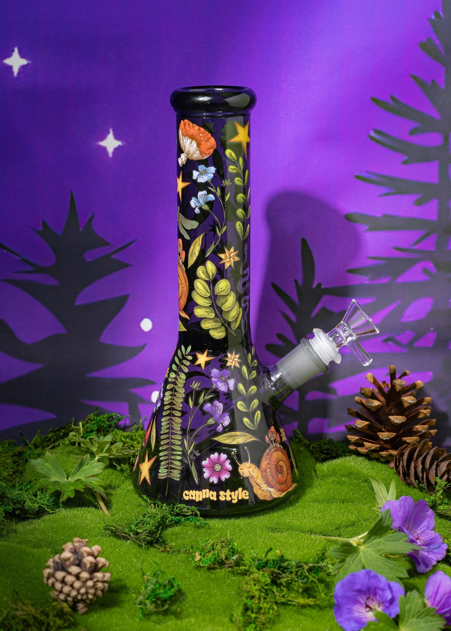 MIDNIGHT FOREST BONG 10"