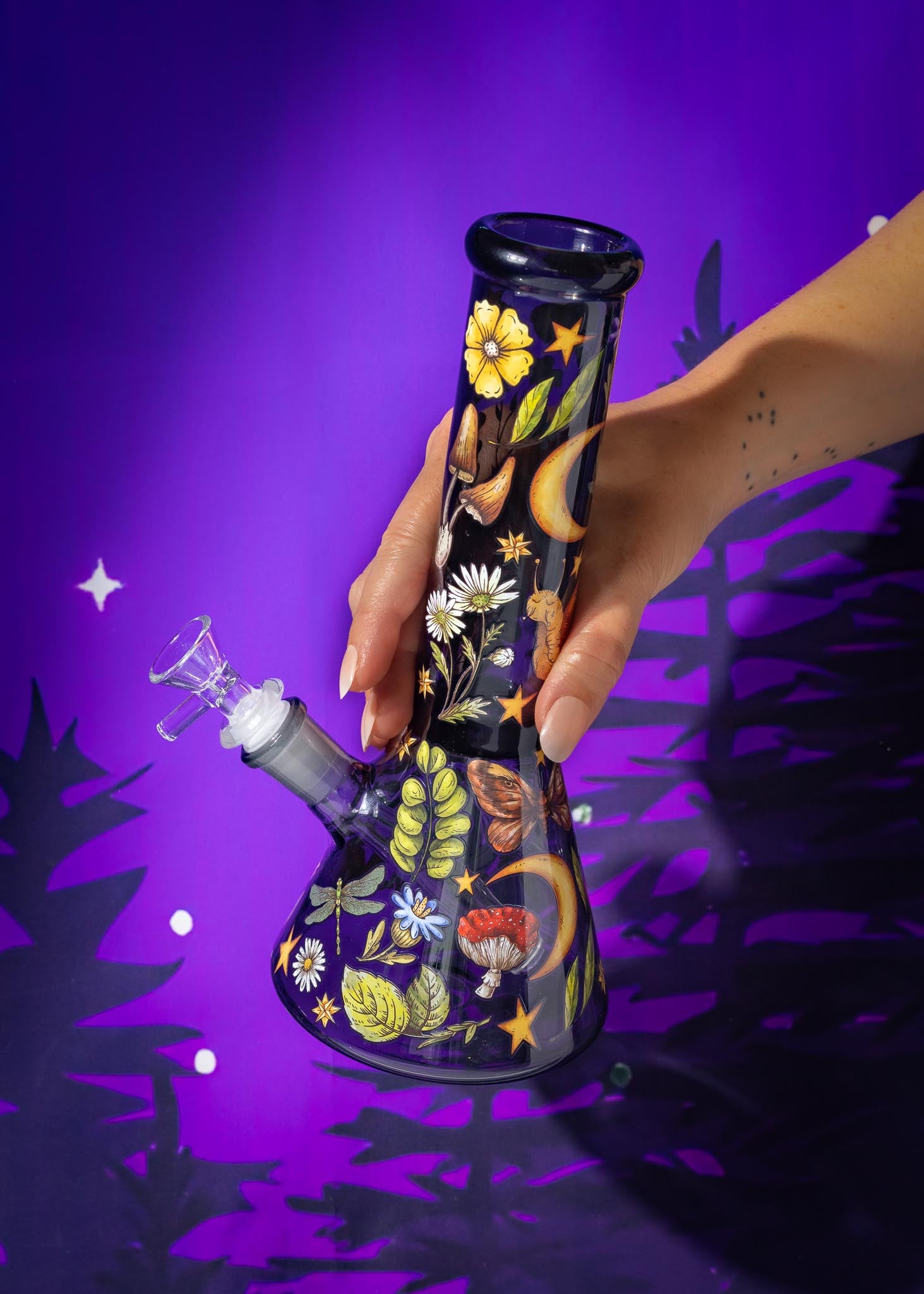 MIDNIGHT FOREST BONG 10"