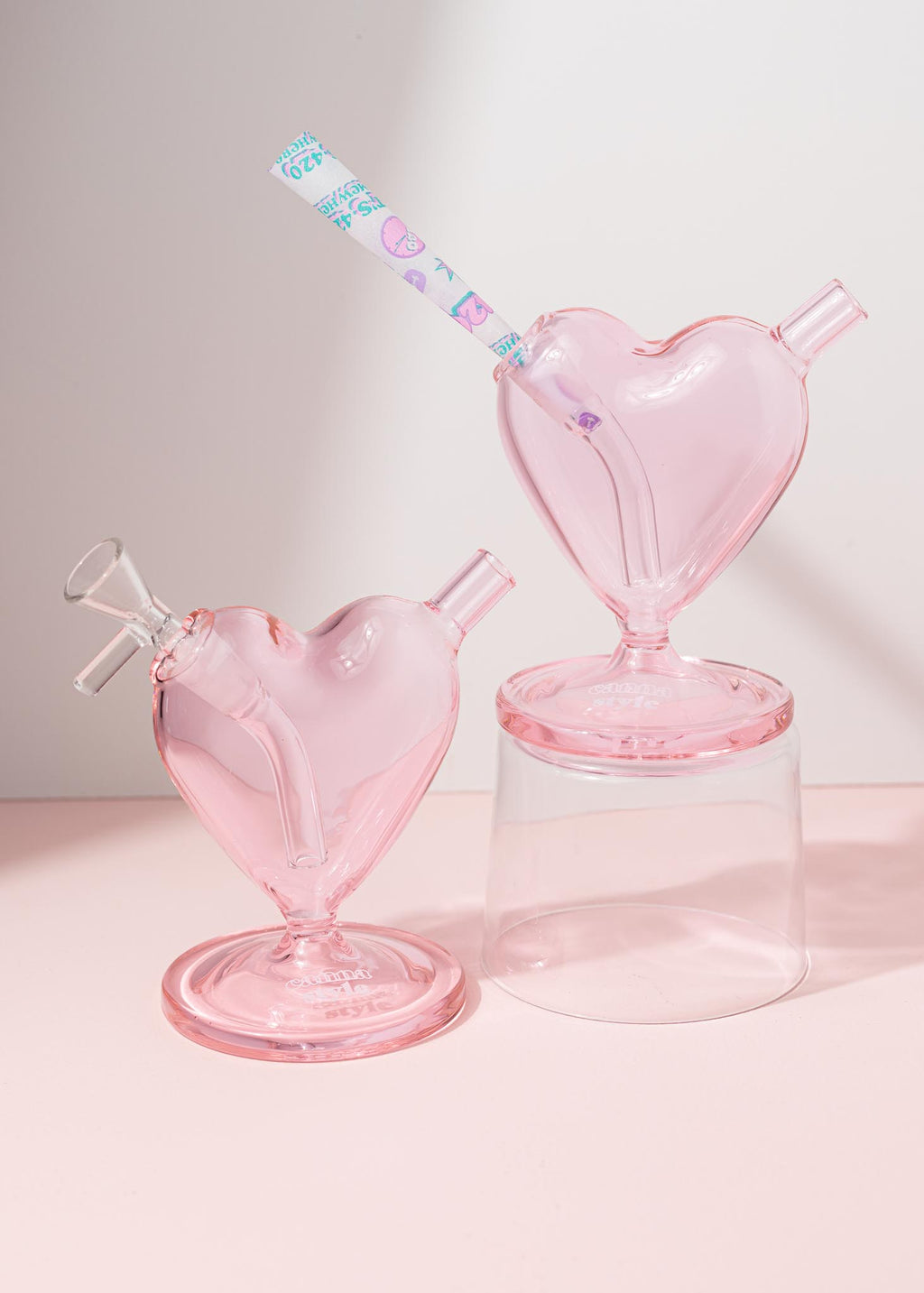 PINK HEART MINI-JOINT BUBBLER – Canna Style