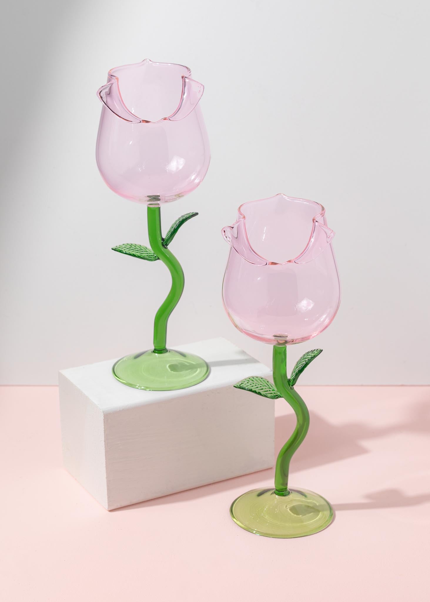 rose wine glasses