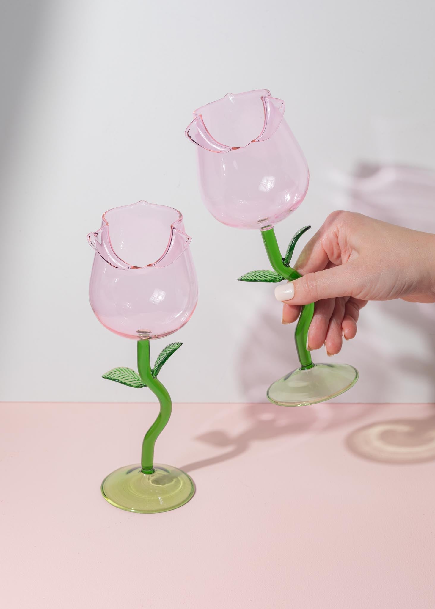 rose wine glasses