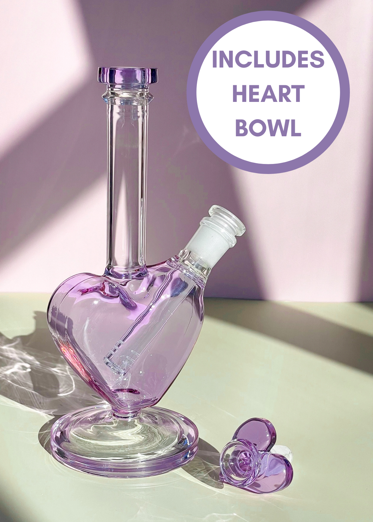 lavender heart bong