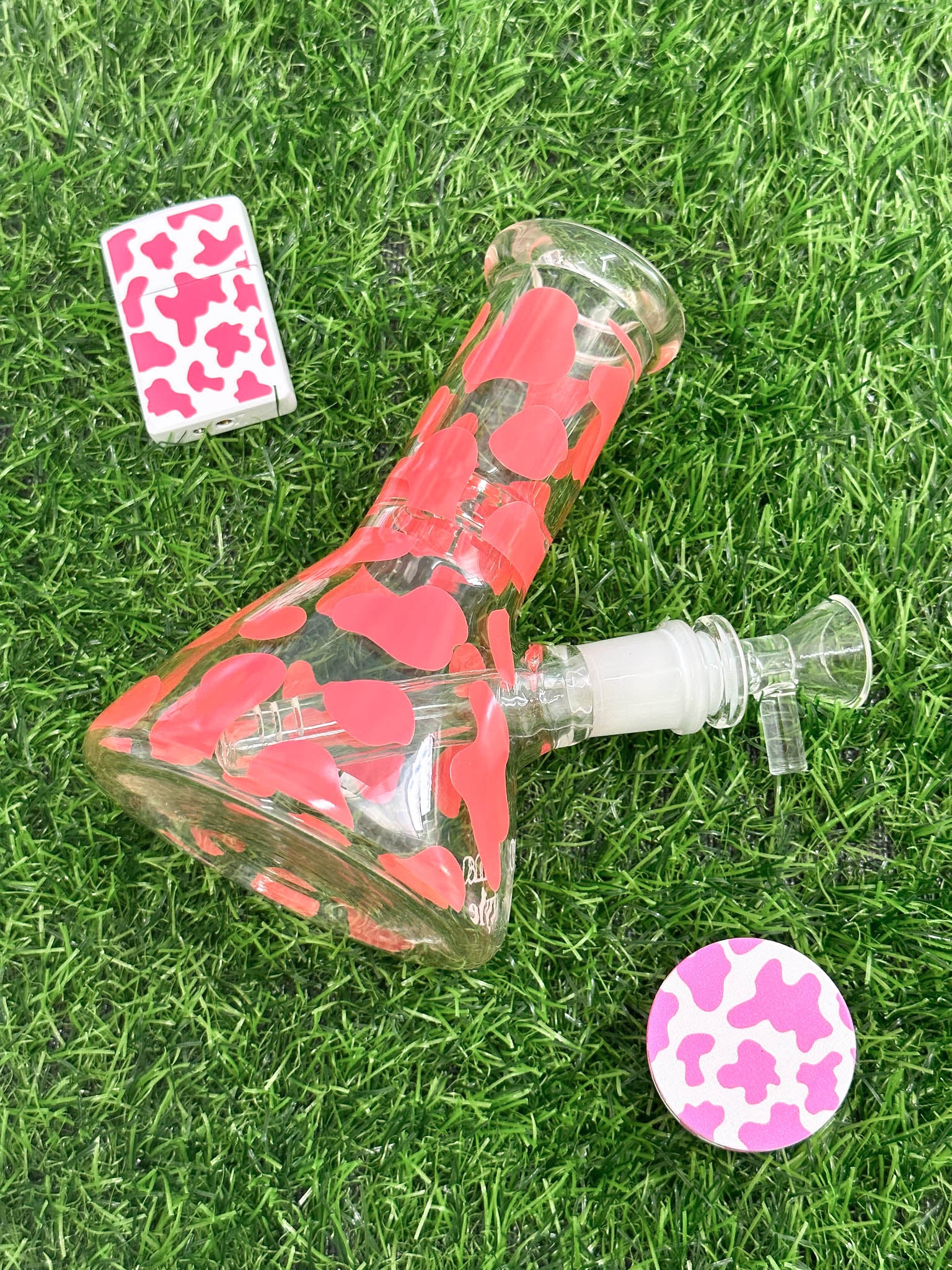 mini pink cow bong