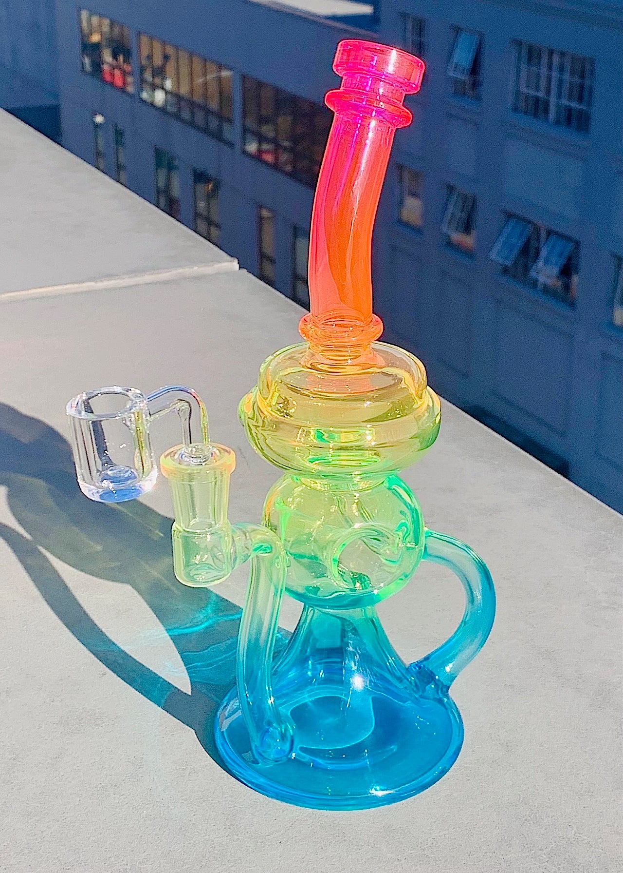 neon rainbow bong