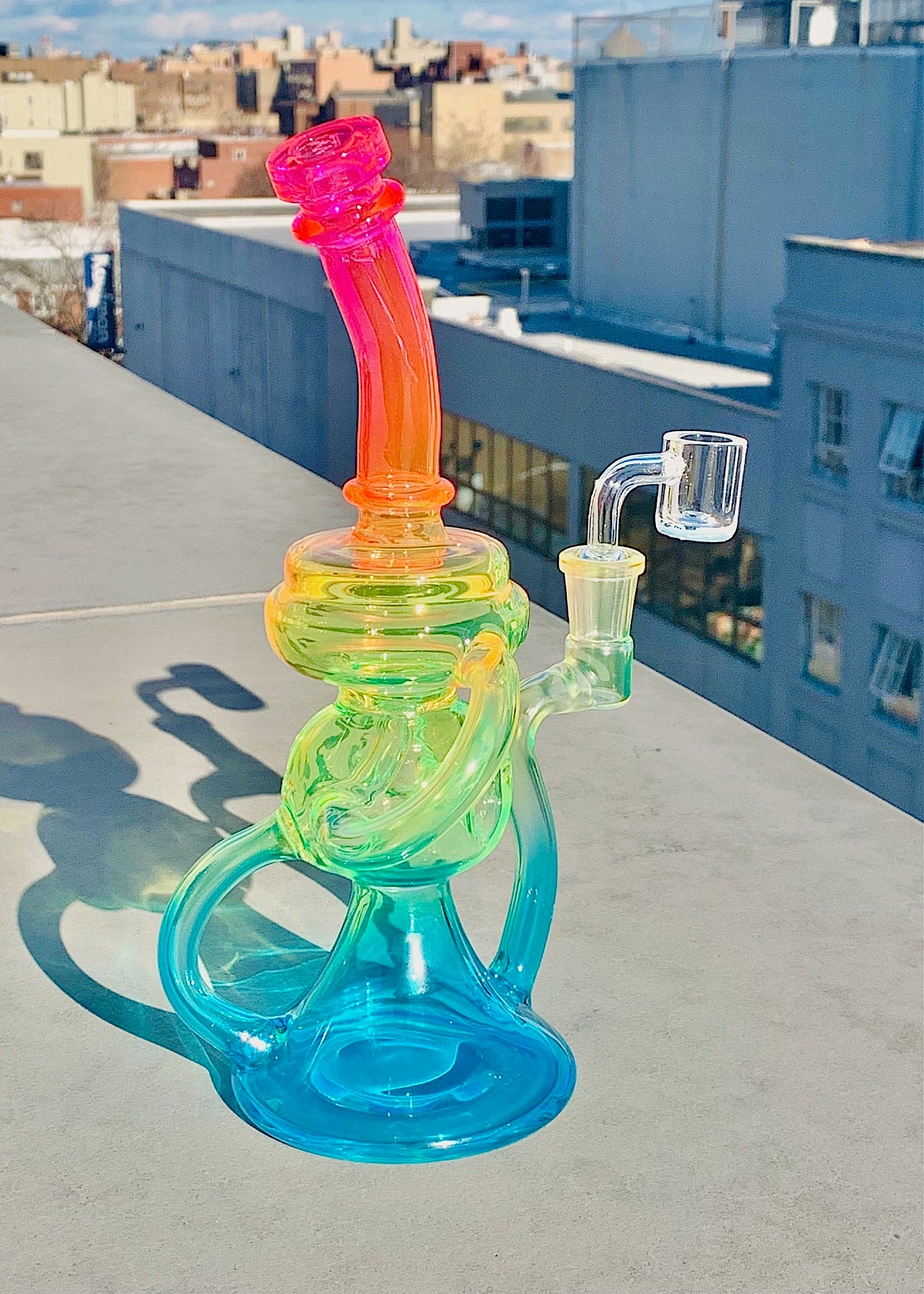 neon rainbow bong