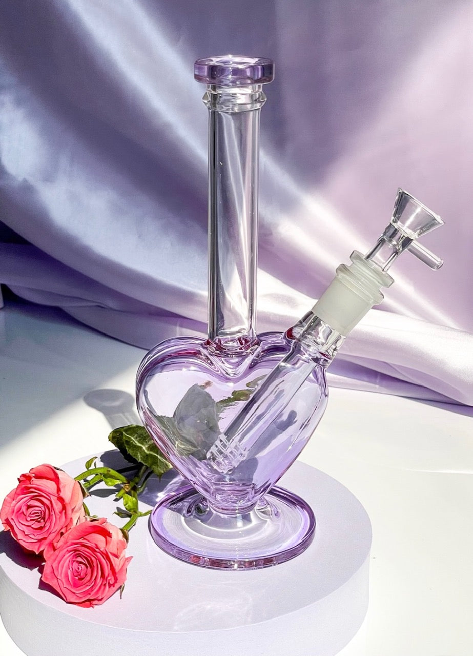 Purple Heart Shaped Bong