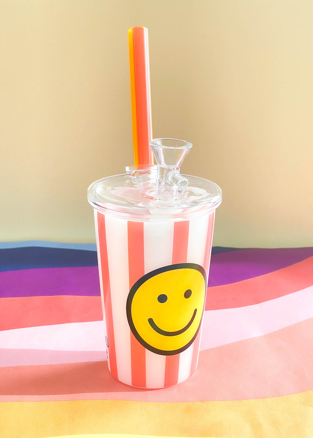 Smiley Cup w/Lid & Straw