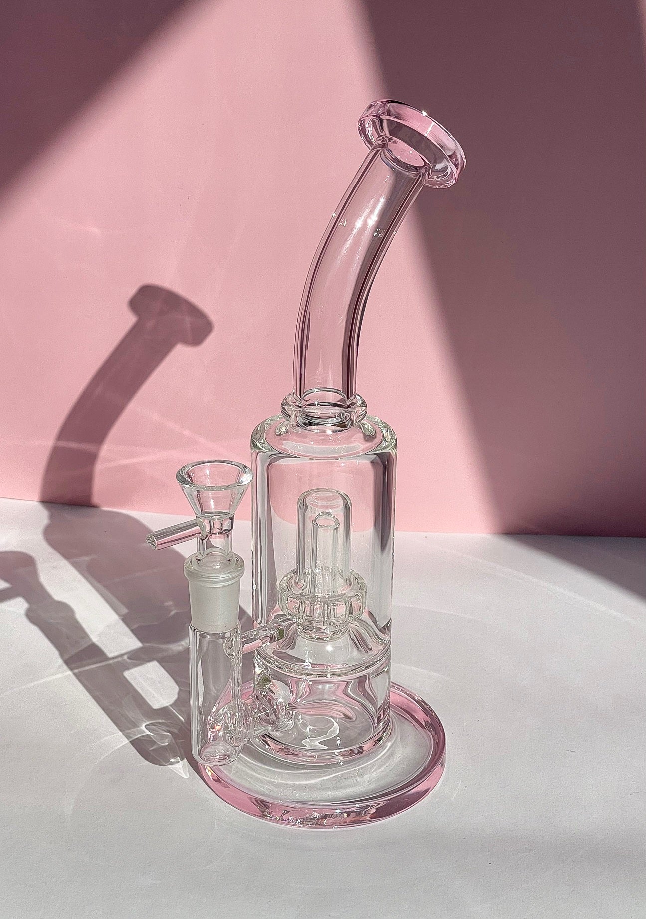 pink bong with percolator 