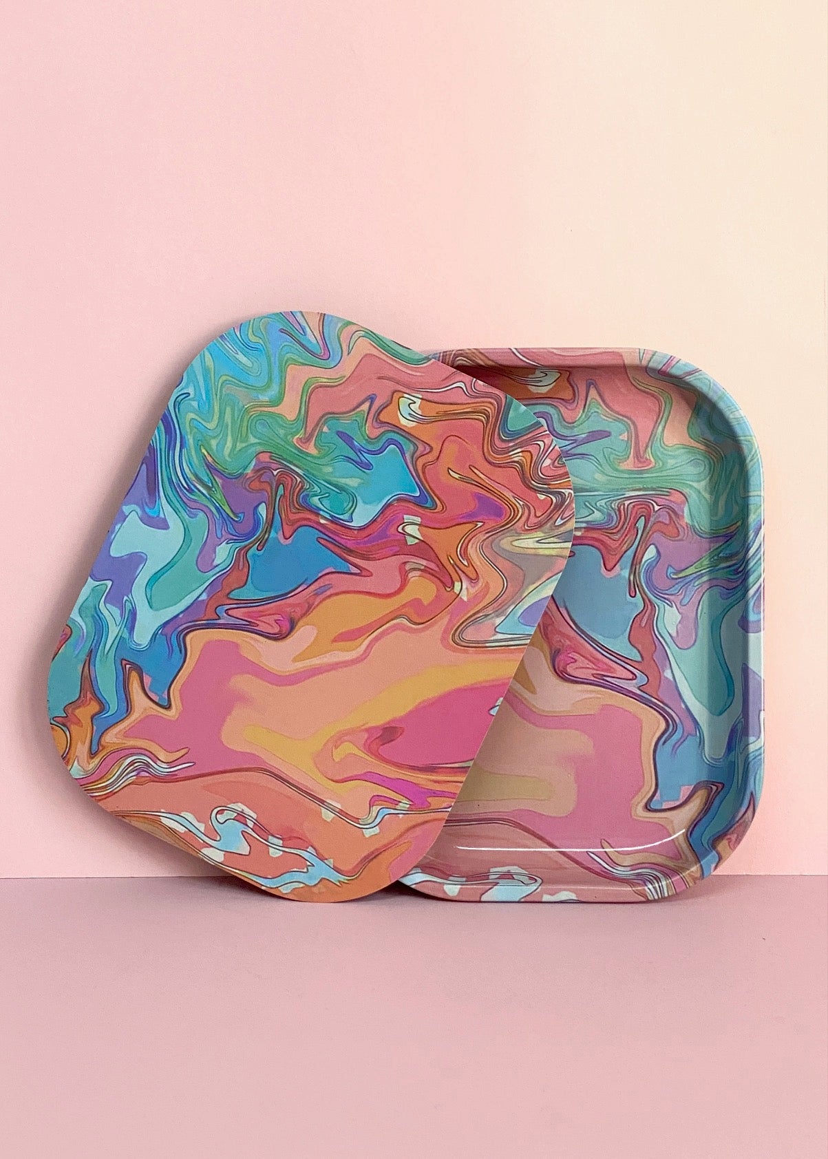 mini retro swirl rolling tray