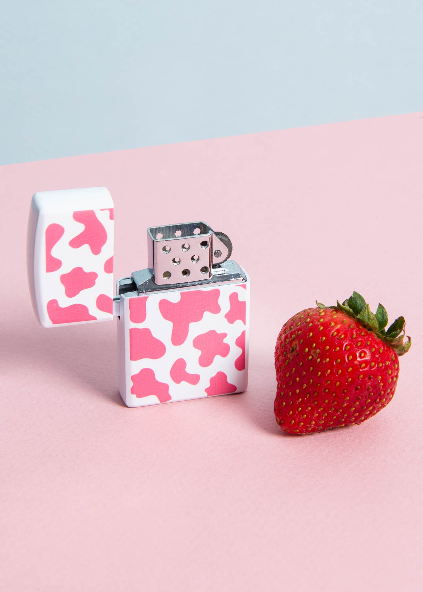 pink cow print lighter