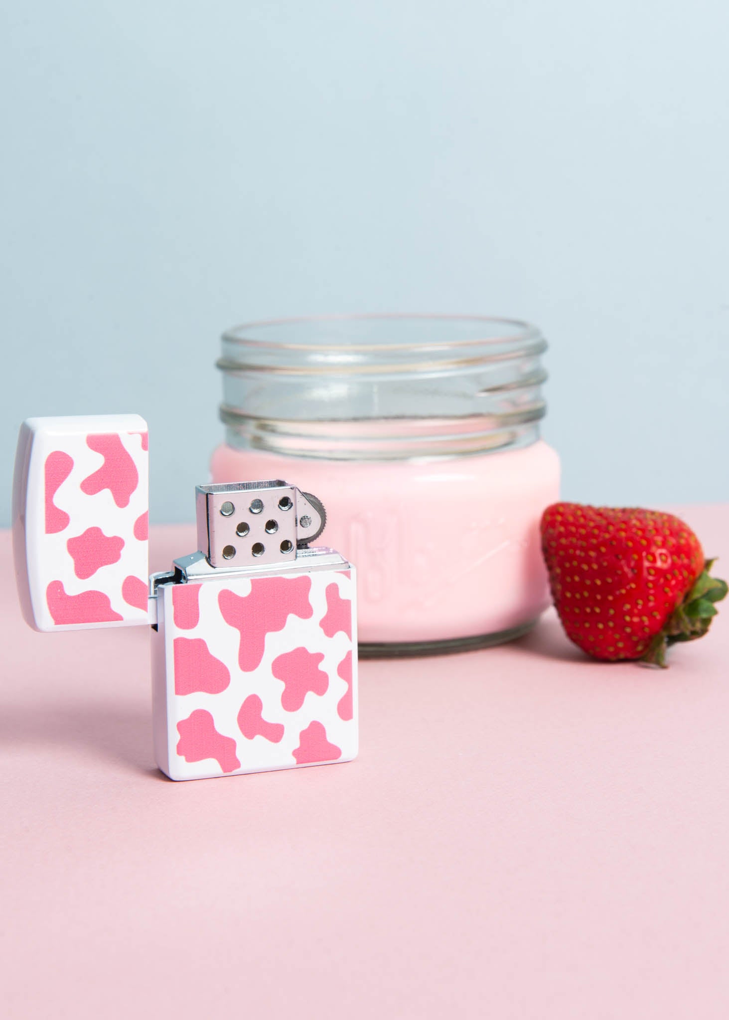 pink cow print lighter